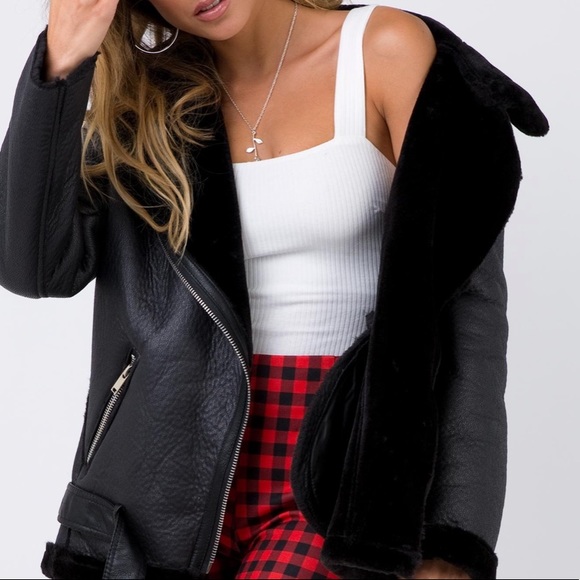 Princess Polly Faux Leather Jacket - Picture 1 of 4